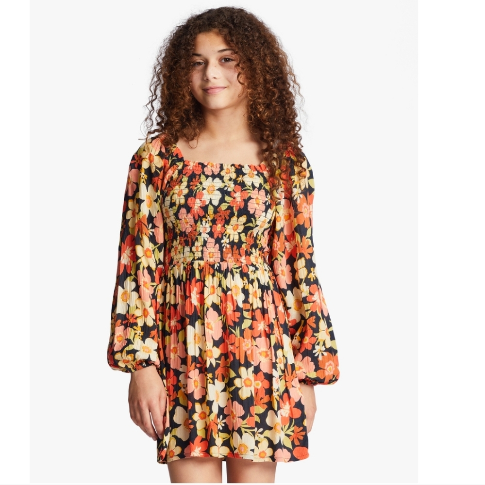 Billabong Girls' Long Sleeve Mini Dress/ M.